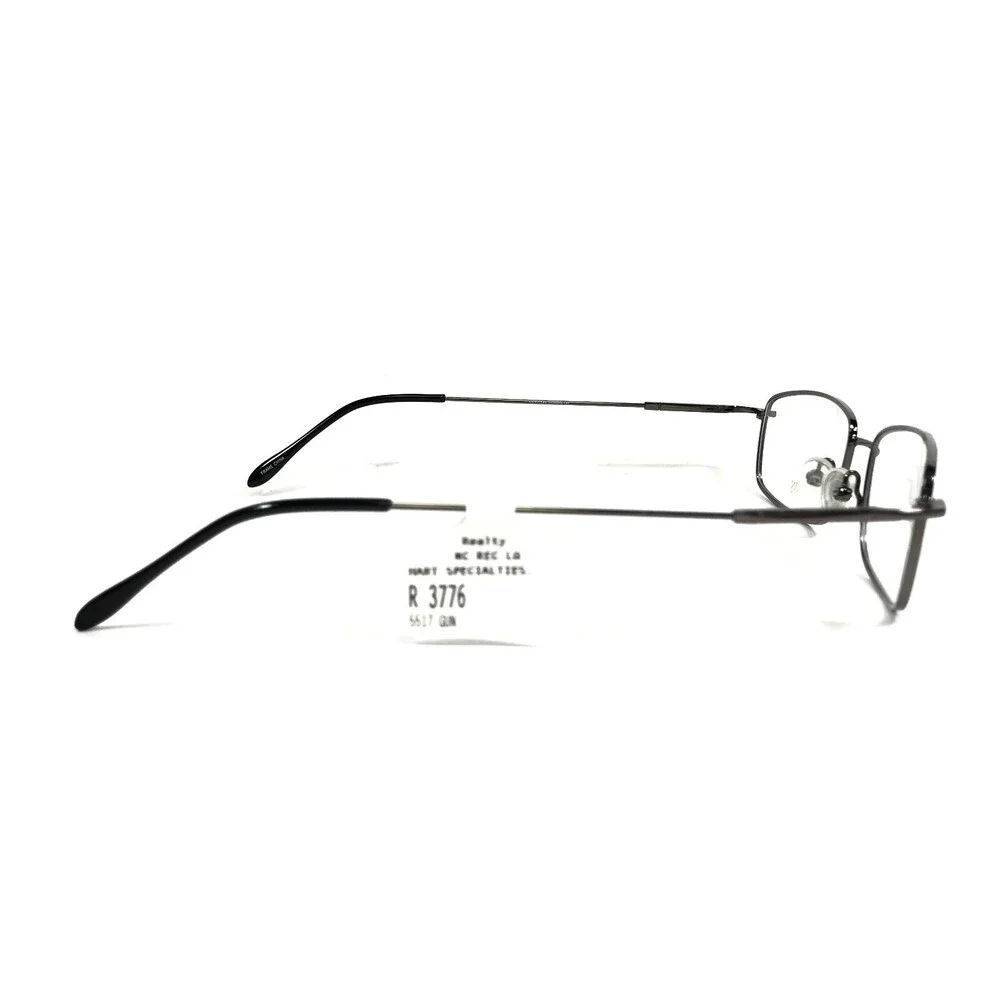 Reality R 3776 GUNMETAL Eyeglasses Frames Grey Rectangular Full Rim 55-17-145